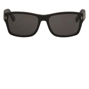 Tom Ford Mason TF445 TF/445 02D Black Rectangle Polarized Sunglasses 58mm